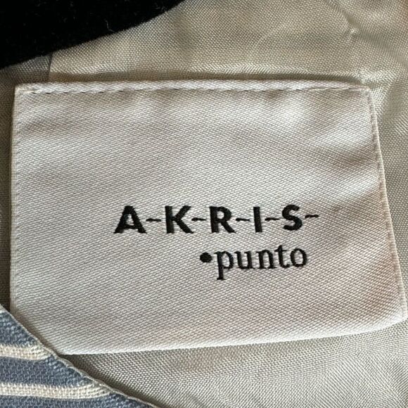 AKRIS Punto Dress Womens Size 4 Blue Striped Fit and Flare Preppy Knee length - Picture 7 of 10